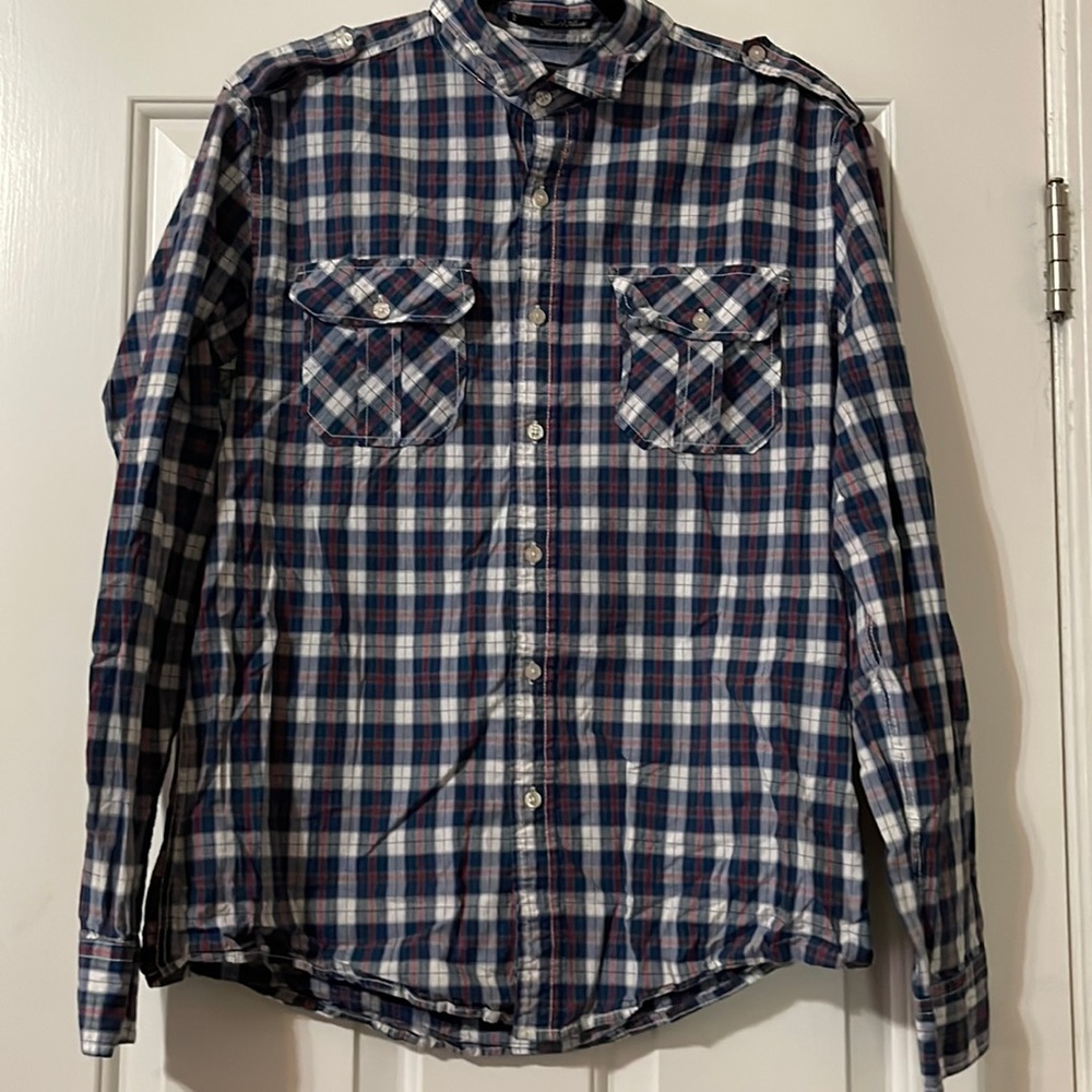 Plaid Long Sleeve Button Up